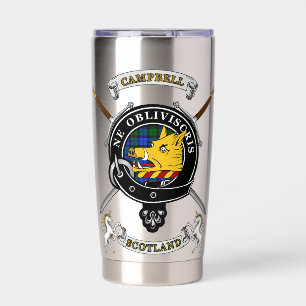 Gourde Isotherme Campbell Clan Badge Tartan & Swords