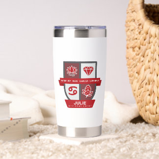 Gourde Isotherme Cancer Birthday Crest™ pour le 1er-22 juillet
