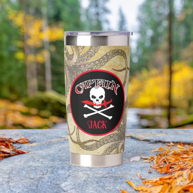 Gourde Isotherme Capitaine pirate personnalisée (Mariage)