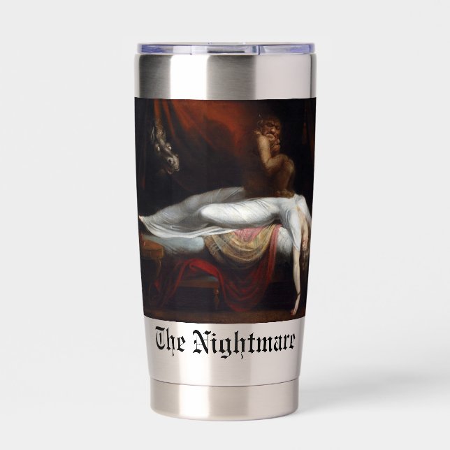Gourde Isotherme Cauchemar par Henry Fuseli Gothic Macabre Dark Art (Extérieur)