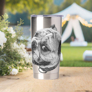 Gourde Isotherme Charme de vrai bouledogue