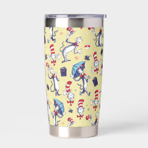 Gourde Isotherme Chat dans le Chapeau Motif Jaune