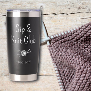 Gourde Isotherme Club Sip Et Tricot Amateurs De Tricot Sur Mesure