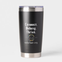 CoBC Tumbler (texte blanc) - Connect Belong Thrive