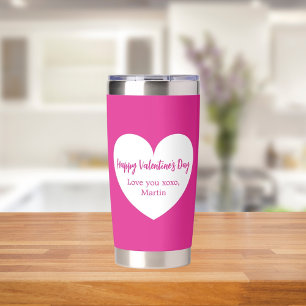 Gourde Isotherme Coeur blanc chaud Valentine's Day