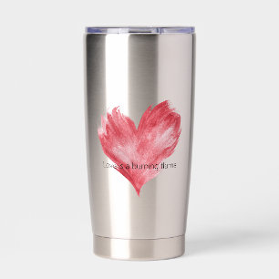 Gourde Isotherme Cœur rouge amour flamme brûlante