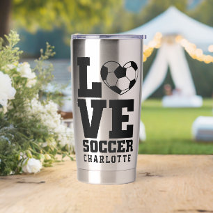 Gourde Isotherme Cool Modern Soccer Love Nom personnalisé