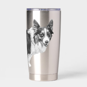 Gourde Isotherme Corgi Spark sous la lumière de la neige