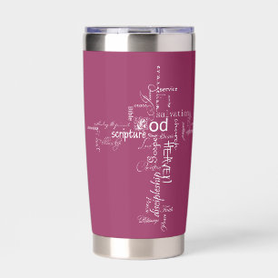Gourde Isotherme croix personnalisée avec des mots chrétiens