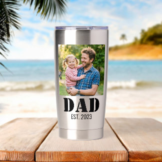 Gourde Isotherme Dad Established Simple Bold Black Font