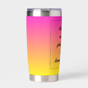 Gourde Isotherme Dégradé Néon Jaune à Rose