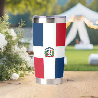 Gourde Isotherme drapeau de la République dominicaine