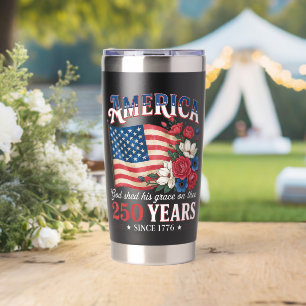 Gourde Isotherme Drapeau Floral America 250 Ans