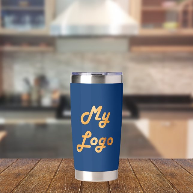 Gourde Isotherme Entreprise de logo bleu marine (Créateur téléchargé)