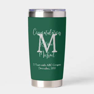 Gourde Isotherme Félicitations pour le Monogramme de retraite Nom V