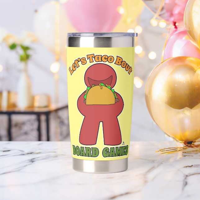 Gourde Isotherme Funny Taco Bout Board Jeux Meeple Art (Avant)