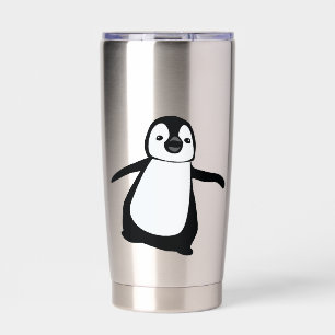 Gourde Isotherme Gobelet personnalisé avec nom de pingouin mignon