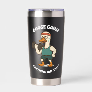 Gourde Isotherme Goose Gainz – Conception de séance de gym drôle de