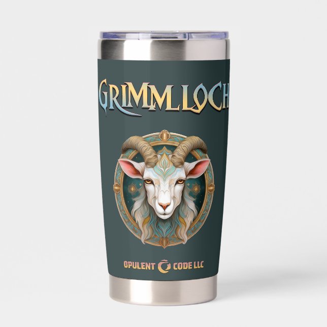Gourde Isotherme Grimmloch Goat Emblem Fantasy RPG (Extérieur)