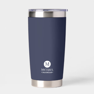 Gourde Isotherme Groomsmen Personnalisé Classique Monogramme et nom