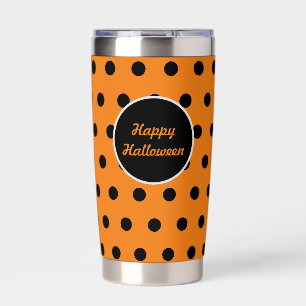 Gourde Isotherme Happy Halloween Thermal Tumbler (orange et noir)