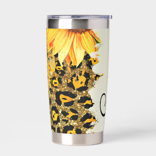 Gourde Isotherme Impression d'animal pailletée et tournesols person