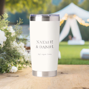 Gourde Isotherme Ivoire doux classique et Mariage de charbon