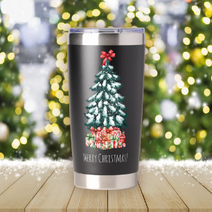 Gourde Isotherme Joyeux Noël Sapin enneigé