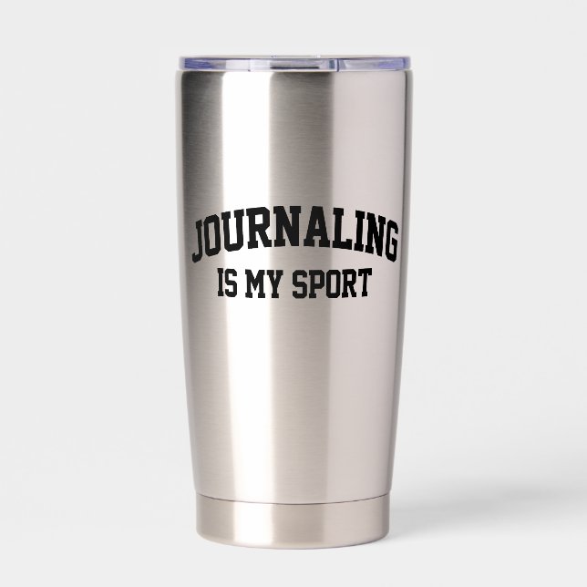 Gourde Isotherme Le journalisme est mon sport (Extérieur)