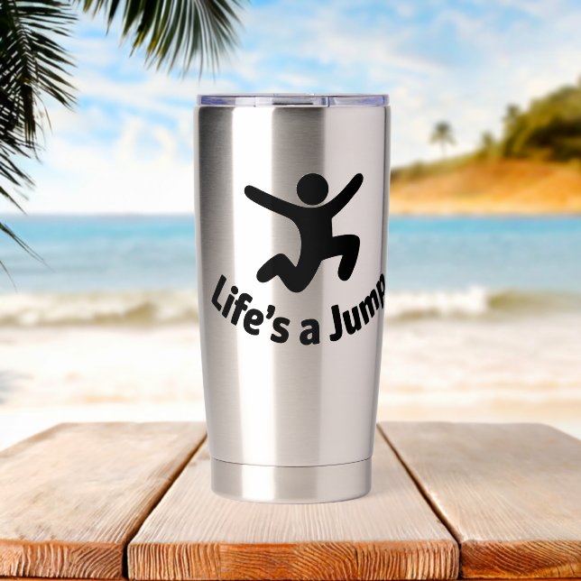 Gourde Isotherme Life's a jump (Plage (pivotée))