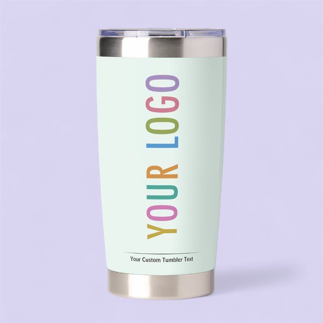 Gourde Isotherme Logo de la compagnie de tondeuse isolée vert clair (MISOOK 20 oz Light Green Tumbler with Logo)