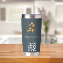 Logo gris charbon QR code entreprise entreprise