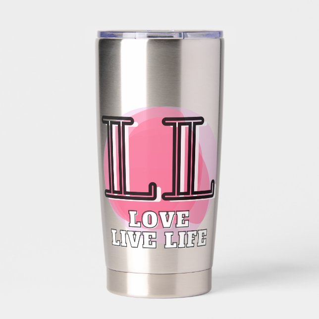 Gourde Isotherme Love Live Life Quote (Extérieur)
