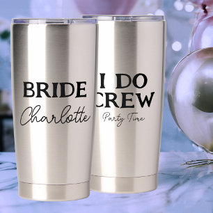 Gourde Isotherme Mariée Bachelorette Party I Do Crew en acier inoxy