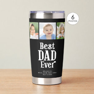 Gourde Isotherme Meilleur Papa Jamais 6 Photos Couleur Personnalisé