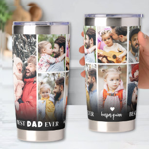 Gourde Isotherme Meilleur Papa Personnalisé 8 Photos Collage Père