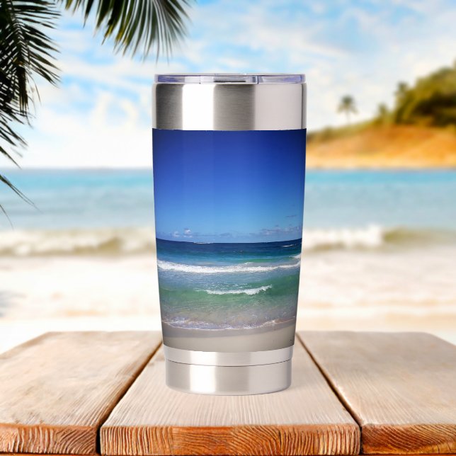Gourde Isotherme Mer de Punta Cana, République Dominicaine (Plage (pivotée))