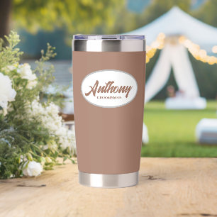Gourde Isotherme Mocha Stylisé Mariage Groomsman
