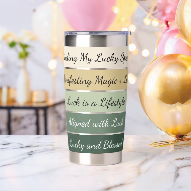 Gourde Isotherme Modern St. Patrick’s Day Gradient (Avant)