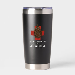 Gourde Isotherme Mon groupe sanguin est Arabica Premium Thermal Tum