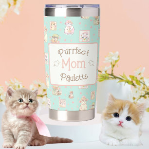Gourde Isotherme Monnaie Objectif Maman Chat Boho Casquettes de pri