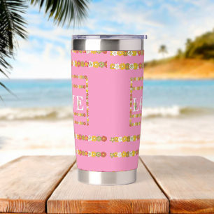Gourde Isotherme Monogram Rustic Daisy Floral Love