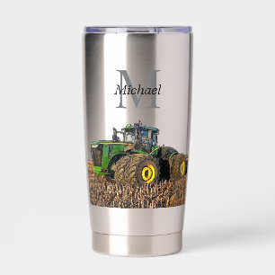 Gourde Isotherme Monogramme personnalisé Tracteur Équipement Tillag