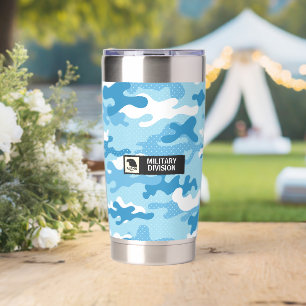 Gourde Isotherme Motif de camouflage bleu clair