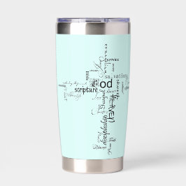 Gourde Isotherme Mots chrétiens croisés personnalisés
