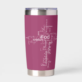 Gourde Isotherme Mots chrétiens croisés personnalisés