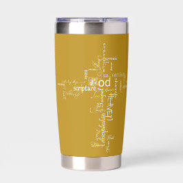 Gourde Isotherme Mots chrétiens croisés personnalisés