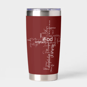 Gourde Isotherme Mots chrétiens croix personnalisés