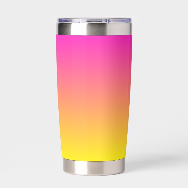 Gourde Isotherme Neon Gradient Pink to Yellow (Extérieur)