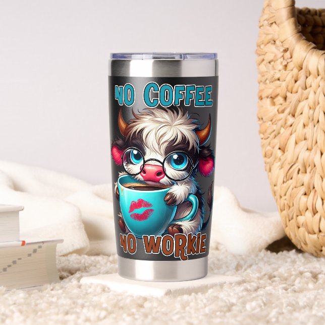 Gourde Isotherme No Coffee No Workie  (Salon (pivotée))